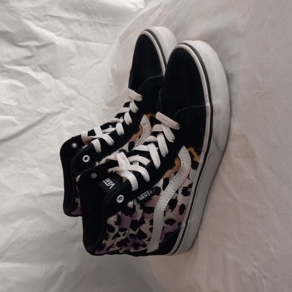 Vans Filmore Hi Top Kid's Size 3 Animal Gradient Purple Graphic Print Skate
